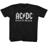 AC/DC Toddler T-Shirt Back in Black White Logo Tee - Yoga Clothing for You
