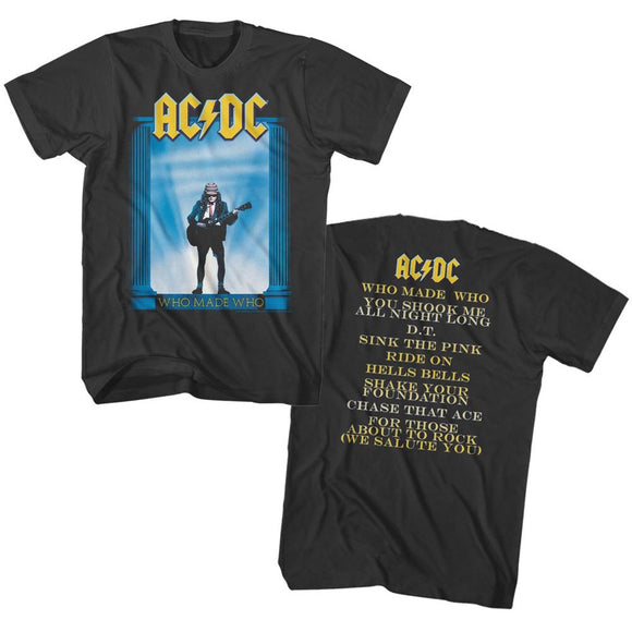 AC/DC T-Shirt Who Made Who Album Top Songs Smoke Tee - Yoga Clothing for You