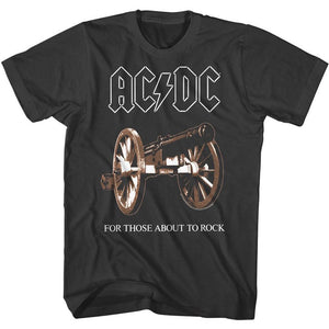 AC/DC T-Shirt For Those About To Rock Cannon Black Tee - Yoga Clothing for You
