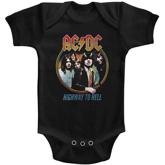 AC/DC Infant Bodysuit Highway To Hell Circle Color Romper - Yoga Clothing for You
