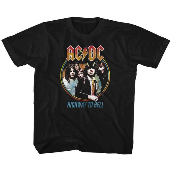 AC/DC Kids T-Shirt Highway To Hell Circle Color Tee - Yoga Clothing for You