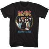 AC/DC Tall T-Shirt Highway to Hell Circle Color Tee - Yoga Clothing for You