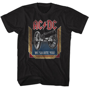 AC/DC T-Shirt We Salute You Colorful Black Tee - Yoga Clothing for You