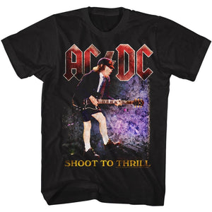 AC/DC T-Shirt Shoot To Thrill Colorful Black Tee - Yoga Clothing for You