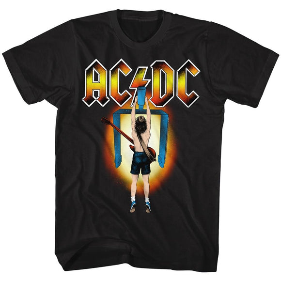 AC/DC Tall T-Shirt Flick Of The Switch Colorful Black Tee - Yoga Clothing for You