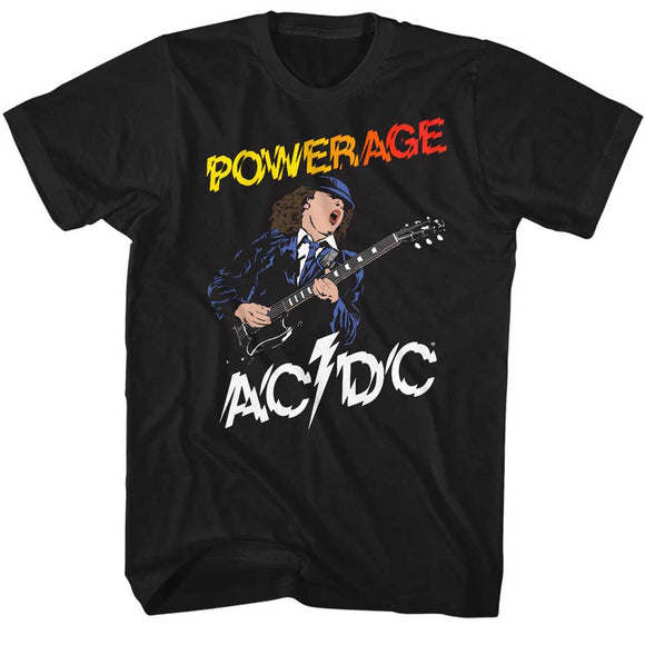 AC/DC Tall T-Shirt Powerage Angus Young Black Tee - Yoga Clothing for You