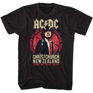 AC/DC T-Shirt Christchurch New Zealand Summer Tour Black Tee - Yoga Clothing for You