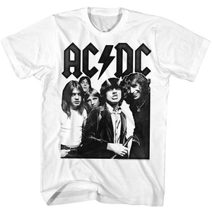 AC/DC T-Shirt Highway To Hell Group Portrait White Tee - Yoga Clothing for You