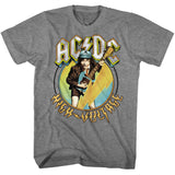 AC/DC T-Shirt Blue Yellow High Voltage Heather Tee - Yoga Clothing for You