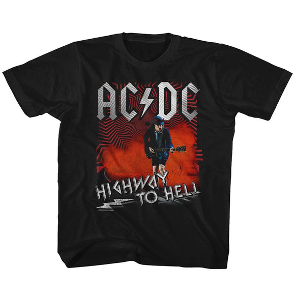 AC/DC Kids T-Shirt Angus Highway to Hell Song Black Tee - Yoga Clothing for You
