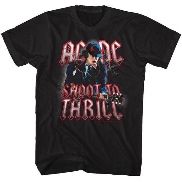 AC/DC Shoot to Thrill Song Black T-shirt - Yoga Clothing for You