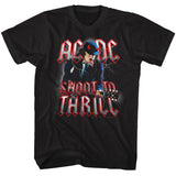 AC/DC Shoot to Thrill Song Black T-shirt - Yoga Clothing for You