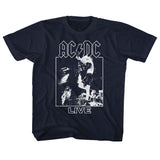 AC/DC Kids T-Shirt Live in Concert Navy Tee - Yoga Clothing for You