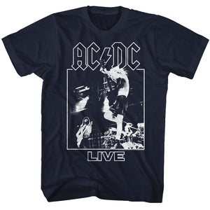 AC/DC Live in Concert Navy Tall T-shirt - Yoga Clothing for You