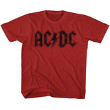 AC/DC Kids T-Shirt Vintage Logo Red Tee - Yoga Clothing for You