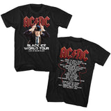 AC/DC Black Ice World Tour Front and Back Black Tall T-shirt - Yoga Clothing for You