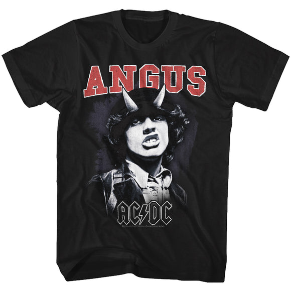 AC/DC Angus Young Devil Horns Black T-shirt - Yoga Clothing for You