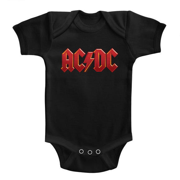 AC/DC Infant Bodysuit Red Logo Black Romper - Yoga Clothing for You