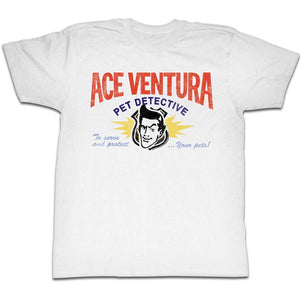 Ace Ventura Tall T-Shirt Business Card White Tee - Yoga Clothing for You