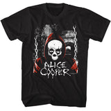 Alice Cooper Hooded Skull with Chains Black Tall T-shirt