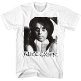 Alice Cooper Vintage Photograph White T-shirt - Yoga Clothing for You