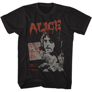 Alice Cooper Madhouse Rock Concert Tour Black T-shirt - Yoga Clothing for You
