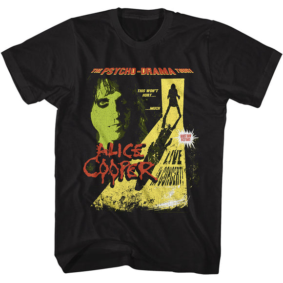 Alice Cooper Psycho Drama Tour Black T-shirt - Yoga Clothing for You
