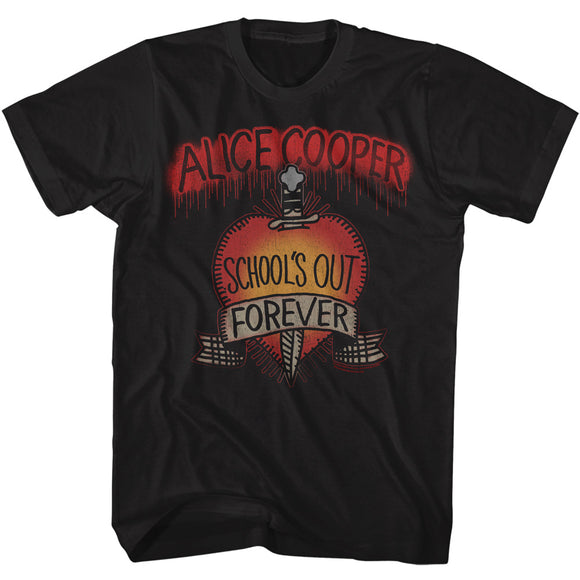Alice Cooper Schools Out Forever Black T-shirt - Yoga Clothing for You