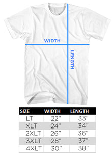 NASA Saturn White Tall T-shirt
