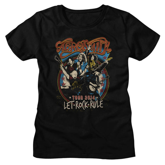 Aerosmith Ladies T-Shirt Let Rock Rule Tour Tee