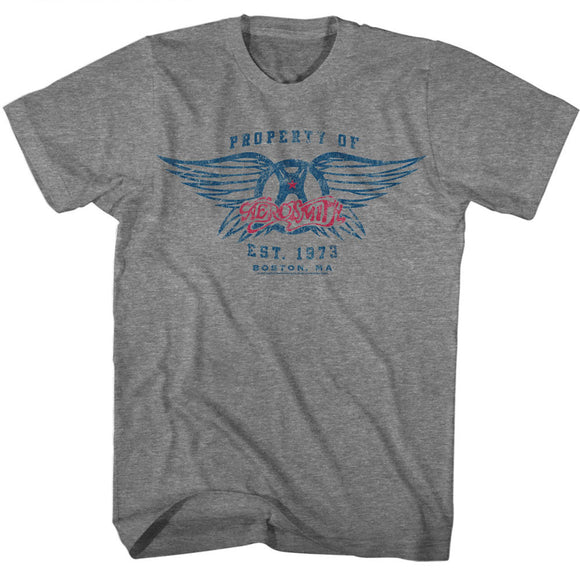 Aerosmith Property Of Est 1973 Grey Heather T-shirt