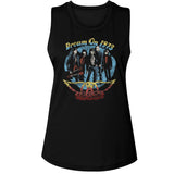 Aerosmith Dream On 1973 Ladies Sleeveless Muscle Black Tank Top