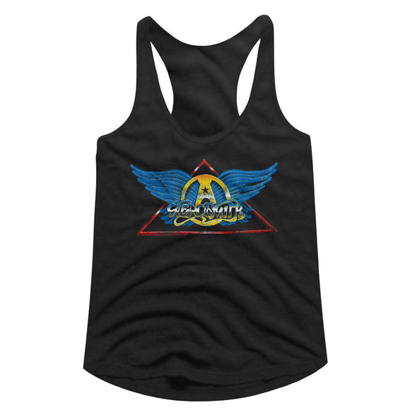 Aerosmith Ladies Racerback Tanktop Triangle Wing Logo Tank