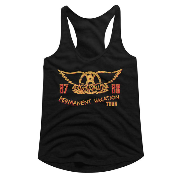 Aerosmith Ladies Racerback Tanktop Permanent Vacation Tour Tank