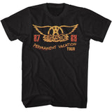Aerosmith Permanent Vacation Tour Black Tall T-shirt