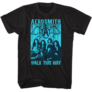 Aerosmith Walk This Way Black T-shirt