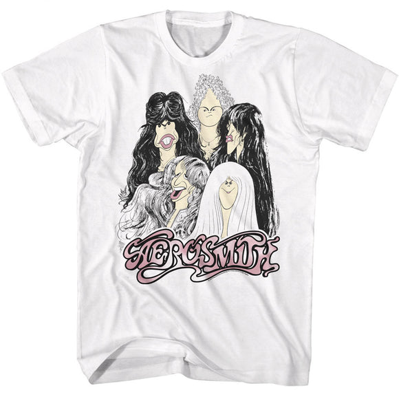 Aerosmith Draw The Line Photo White T-shirt