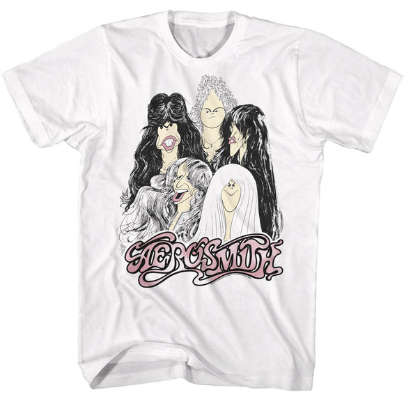 Aerosmith Draw The Line Photo White T-shirt
