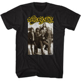Aerosmith Group Portrait Black Tall T-shirt
