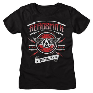 Aerosmith Ladies T-Shirt Boston Tee