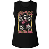 Aerosmith Eat The Rich Ladies Sleeveless Muscle Black Tank Top