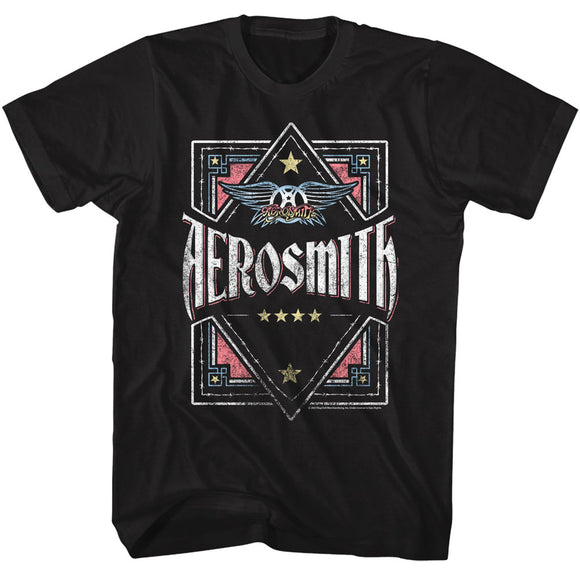 Aerosmith Vintage Box Logo Black T-shirt