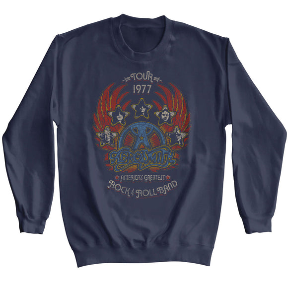 Aerosmith 1977 Tour Navy Sweatshirt
