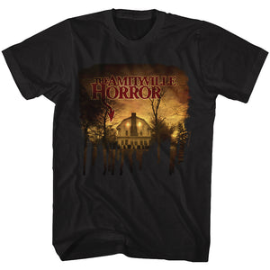 Amityville Horror T-Shirt Vintage House Photo Black Tee - Yoga Clothing for You
