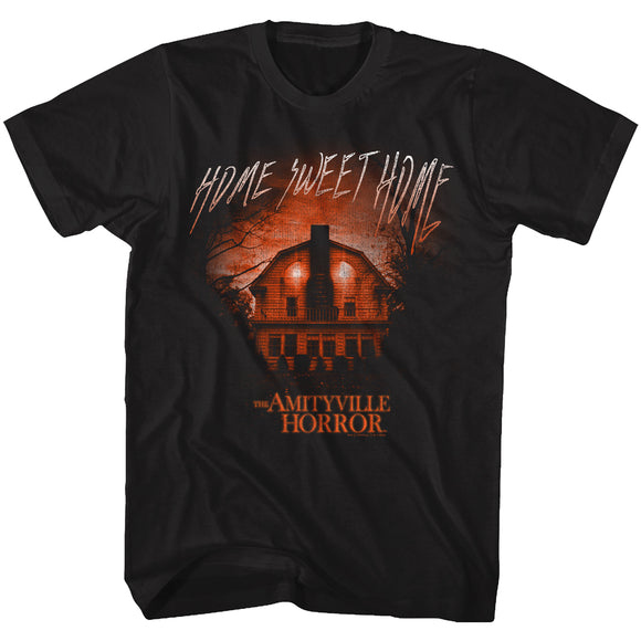 Amityville Horror Tall T-Shirt Home Sweet Home Black Tee - Yoga Clothing for You
