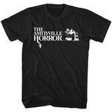 Amityville Horror T-Shirt White Logo Black Tee - Yoga Clothing for You