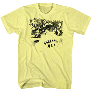 Muhammad Ali T-Shirt Ringside Yellow Heather Tee - Yoga Clothing for You