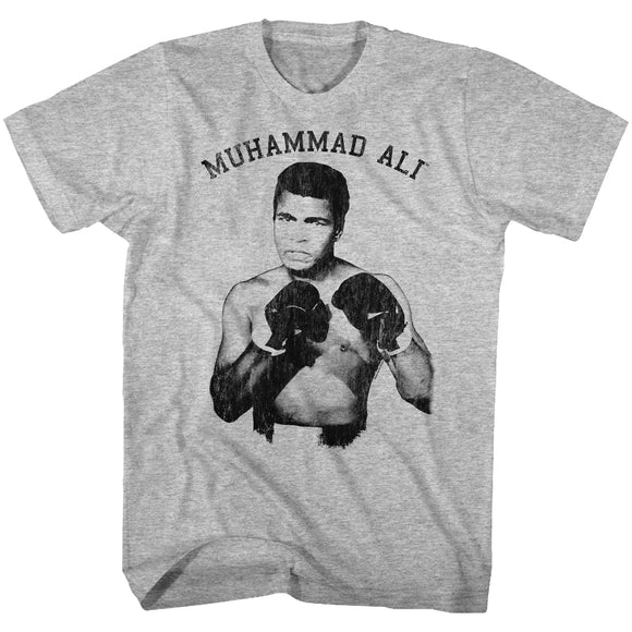 Muhammad Ali Tall T-Shirt Ready To Box Grey Heather Tee - Yoga Clothing for You