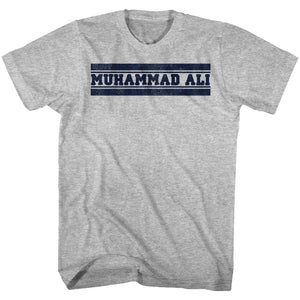 Muhammad Ali T-Shirt Distressed Name Grey Heather Tee - Yoga Clothing for You