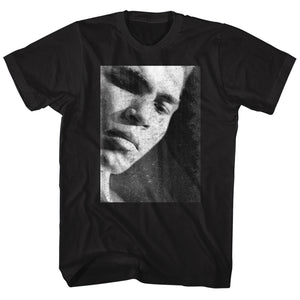 Muhammad Ali T-Shirt Distressed Thinking Face Black Tee - Yoga Clothing for You